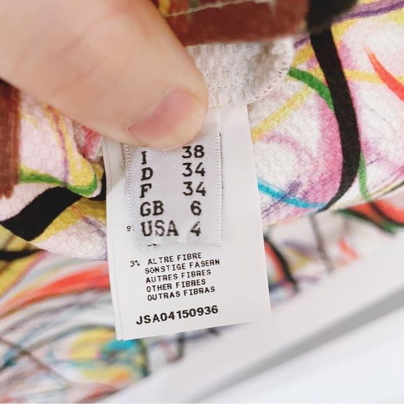 NWOT Jeremy Scott abstract scribble crayon print  Dress - Picture 4 of 6